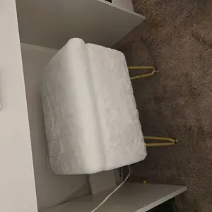 【New Color】Vanity Stool Chair with Storage, Ottoman Faux Fur Soft Padded Makeup Footstools Seat Modern Footrest for Home Entryway Bedroom