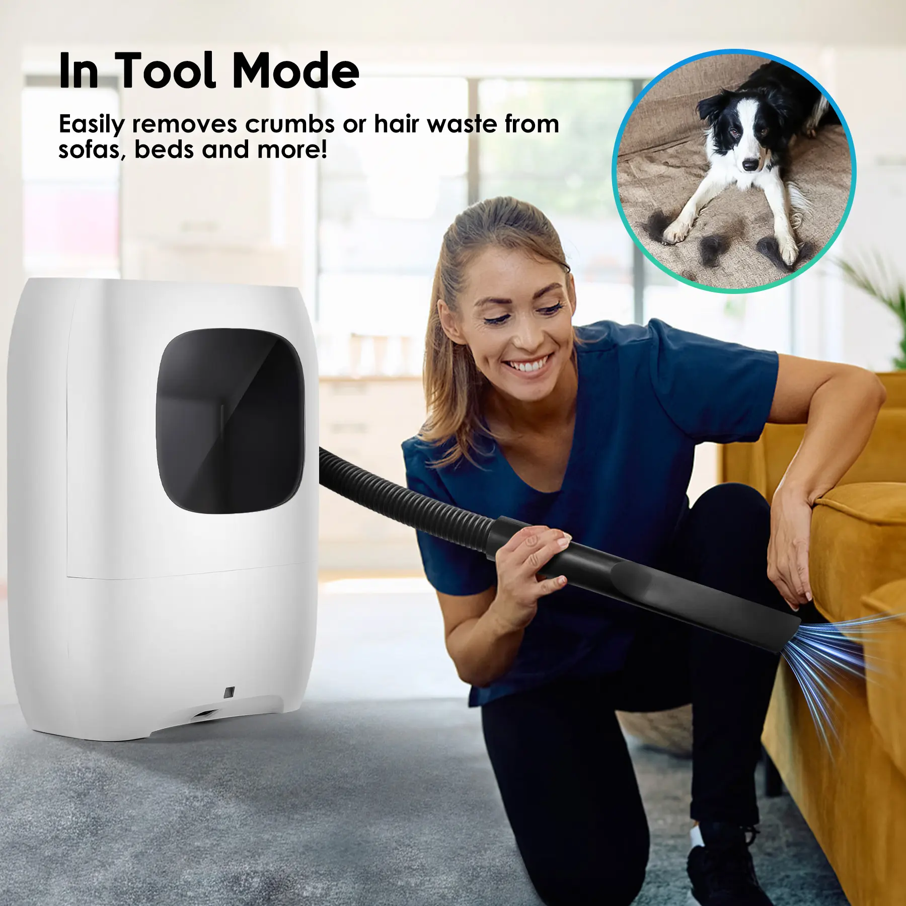 Pro Touchless Vacuum Automatic Dustpan - Ultra Fast & Powerful, Vaccum Cleanning, Great for Sweeping Salon Pet Hair Food Dirt Kitchen, Canister Vacuum Cleaner Trash Can, 7L #Summervibes #petlovers
