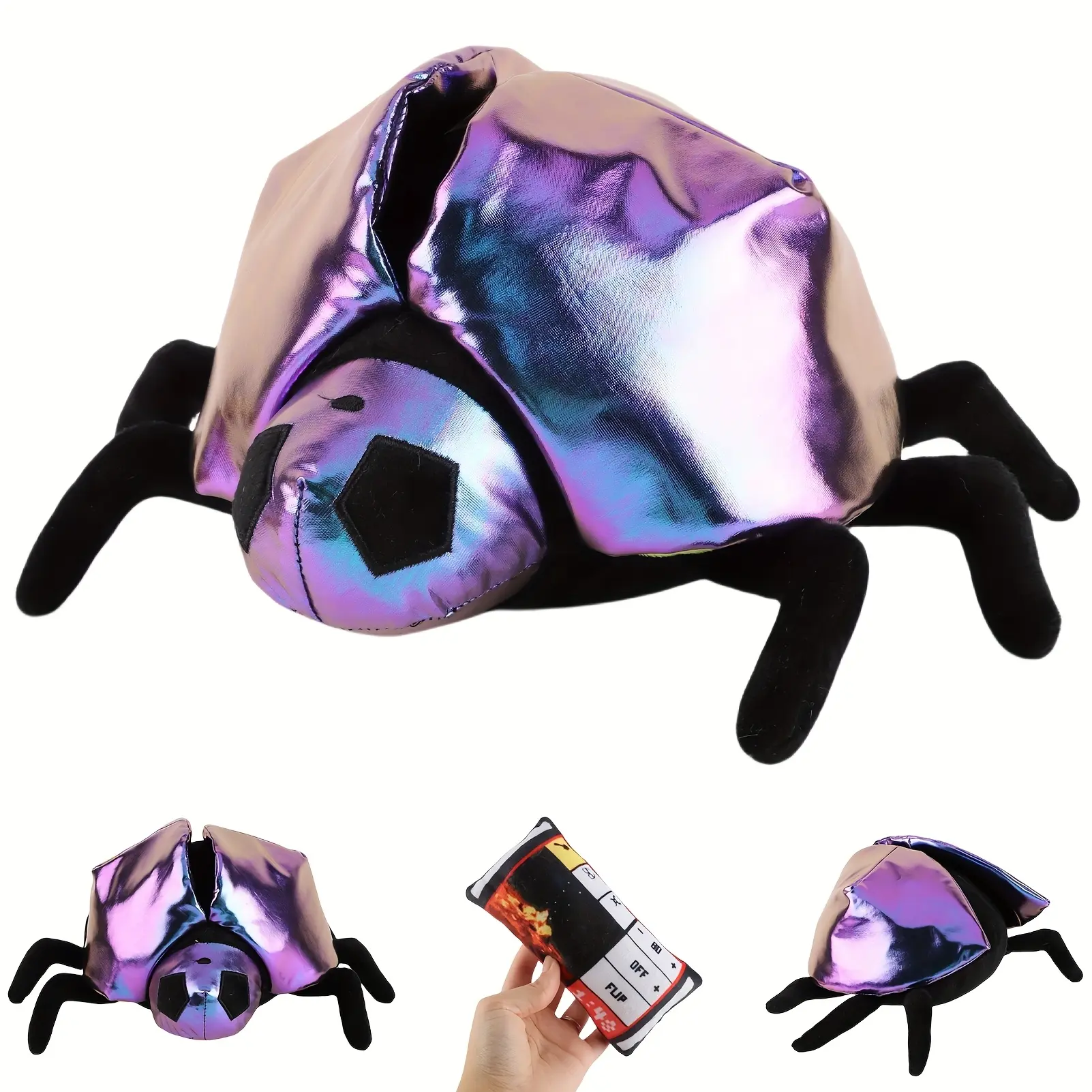 25cm/9.84in Doug the Bug Plush Purple Metallic Iridescent Gorilla Tag Plush - Soft Stuffed Animal Doll with Shoe-Shaped Head, Terrifying Halloween Decoration & Creative Gift Soft Cuddly Gift Soft Huggable Huggable Collectible