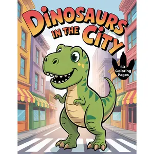 Dinosaurs in the City Coloring Book: 50+ Engaging and Easy to Color Illustrations of Dinosaurs in Our Modern World By Underhill Publishing Road Trips Rainy Day Fun Whimsical Play