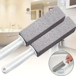 2-Pack Volcanic Stone Toilet Cleaning Brushes Heavy-Duty Stain Removal Tools Toilet Brush Kit for Limescale Yellow Stains & Deep Bathroom Cleaning Bathroom Accessory