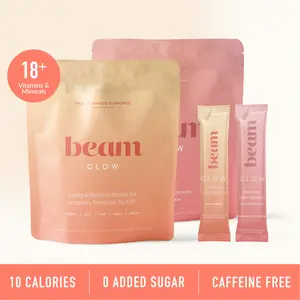 Beam Glow Peach Mango Superblend Duo/Trio Pack — 30 or 45 Servings for Women’s Hormone Balance, Skin, Hair & Nail Support (Limited Edition Flavor, 10 Calories, 0 Sugar)