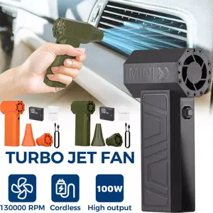Electric Air Duster-130000RPM, Compressed Air Duster, Super Power Cordless Jet Air Blower, 3-Gear Adjustable Mini Rechargeable Turbo Fan for Computer, Keyboard, House, Outdoor and Car, Gifts for Men