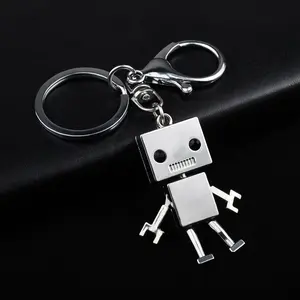 Keychain Cute Creative Robot Model Keyring Alloy Metal Key Chain, Cute Keychains Gifts for Mens Friends Teacher Robot Lover