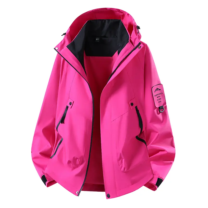 Best-selling solid-color women’s hooded eggshell outdoor jacket—windproof, waterproof, lightweight hiking outerwear; practical, multifunctional functional hardshell jacket essential for daily commuting, outdoor activities, camping, and hiking.