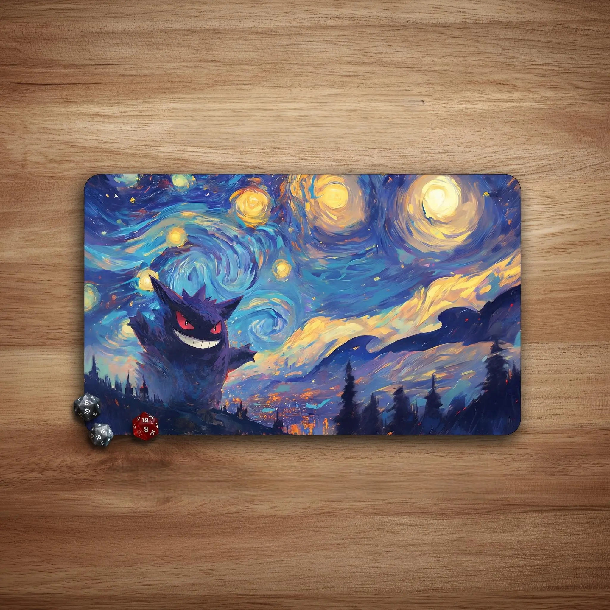 Starry Night Geengarr MTG Zones, Gaming Mousepad Play Mat of TCG