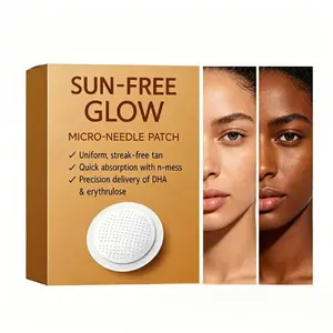 Sunless tanning microneedle patches, pack of 10, Sun free clow, seamless tanning, tanning aid, sun-free tanning patches
