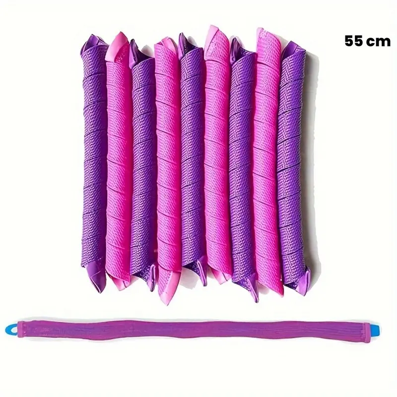 Heatless Hair Curlers 40-Piece Kit, 21.65-Inch (55cm) Spiral Magic Rollers, No-Damage Medium Wave Hair Styling Tools for Versatile Looks
