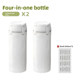 2-Pack 4-in-1 ABS Travel Dispenser Bottles - TSA Compliant, Leak-Proof 30 ml Refillable Toiletry Containers for Shampoo, Lotion