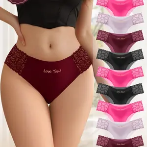 Women's Letter Print Briefs, Soft Comfy Breathable Knicker for Daily Wear, Underwear for All Seasons, Soft Breathable Panties