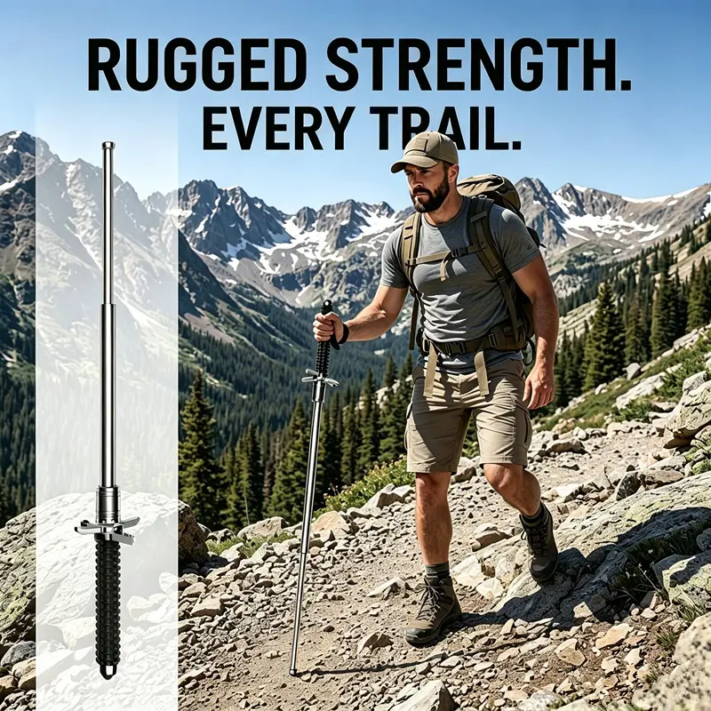 Portable Durable Anti-Slip Retractable Trekking Sticks, Multi-Scene Outdoor Hiking Support Poles