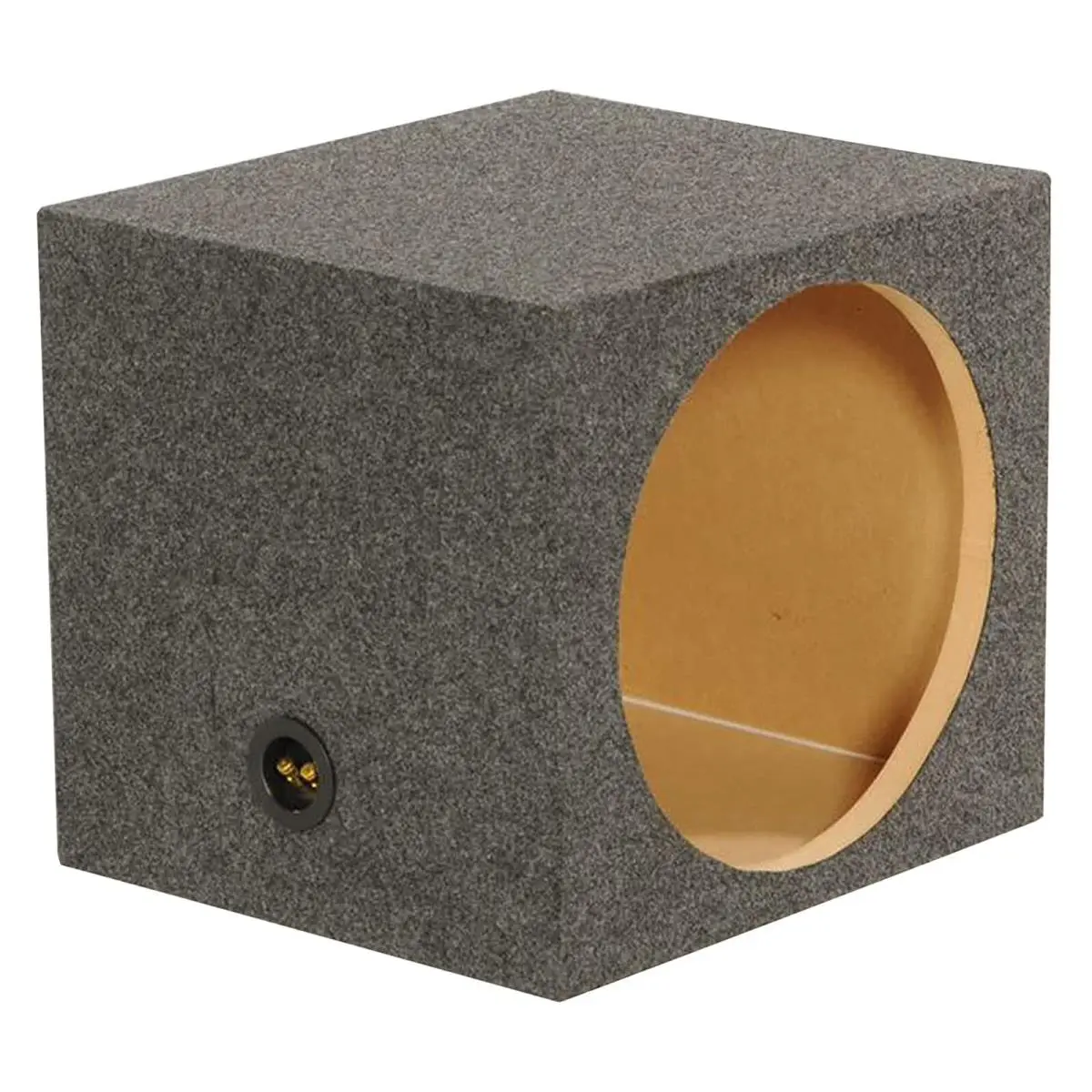 Qpower Square Car Audio Subwoofer Enclosure - 15" Speaker Size, Heavy-Duty Vented Box, 1" MDF Face, 16.25" Depth, 18" Width for Stereo Upgrades, Car Audio Accessories