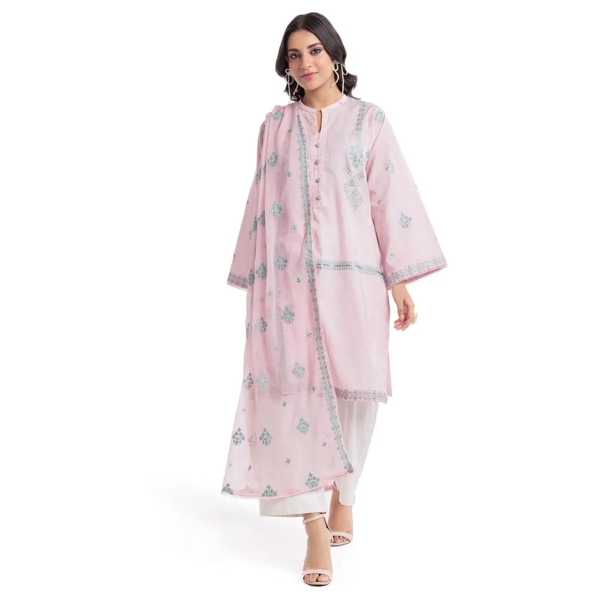 L-Pink-Jacquard-2 Piece (WPSDSSW25S9O7) (Y-132 137 ) J(FW2)