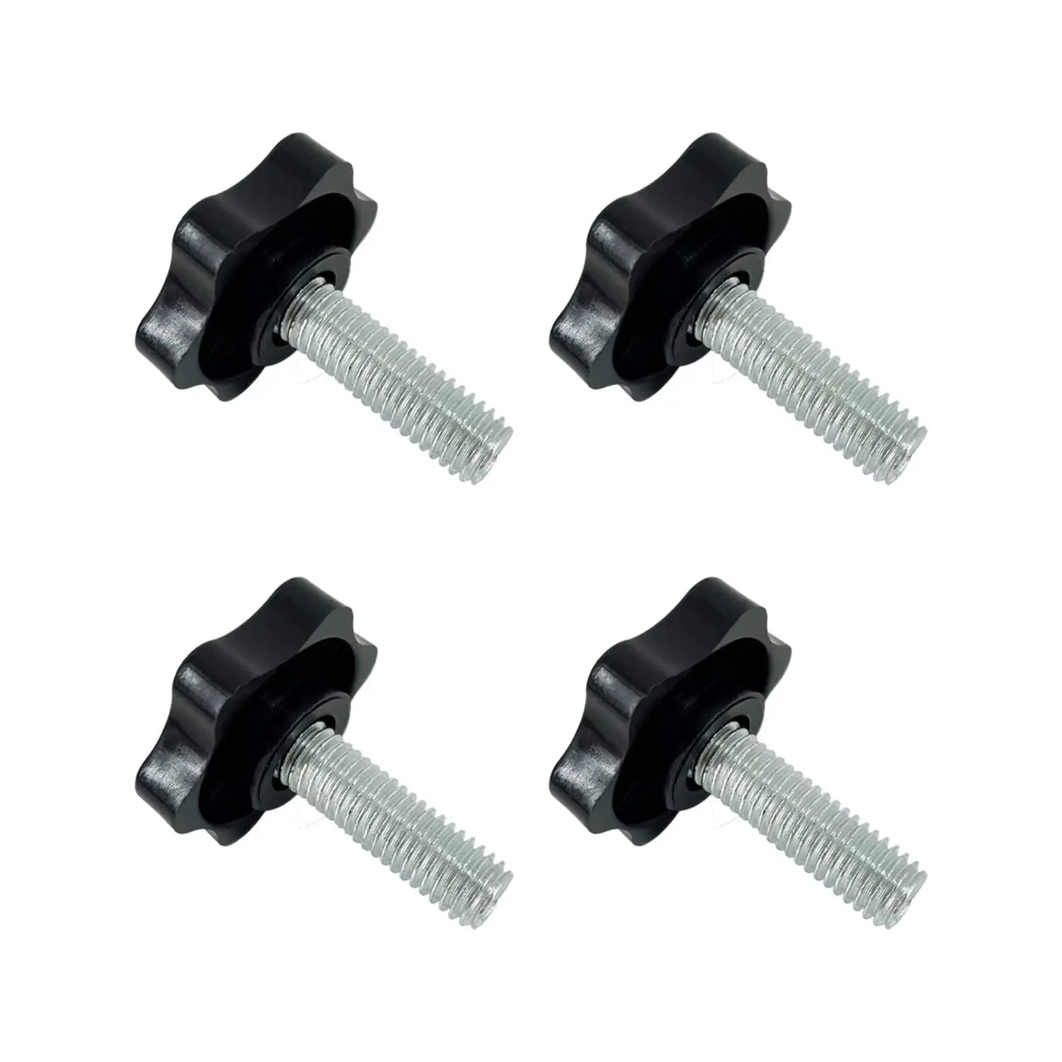 4 PCS M8 x 25mm Star Hand Knob Tightening Screw Thread Replacement Hand Tightening Knob Quick Removal Replacement Parts for Umbrella Base,Patio Umbrella Holder Replacement knob
