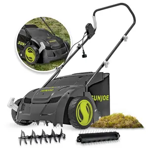 Sun Joe Electric Lawn Dethatcher, Scarifier w/Collection Bag, 12.6-inch, 12-Amp AC Power Sun Joe Electric Lawn Dethatcher, Scarifier w/Collection Bag, 12.6-inch, 12-Amp AC Power