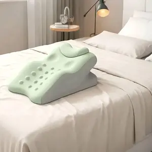 2 Styles Ergonomic Cervical Support Pillow - Bed Pillow with Detachable Breathable Case, Multi-Functional Prone & Back Sleeper for Spinal Alignment, Neck & Back, Removable Washable Cover, Ideal for Side/Back/Stomach Slee