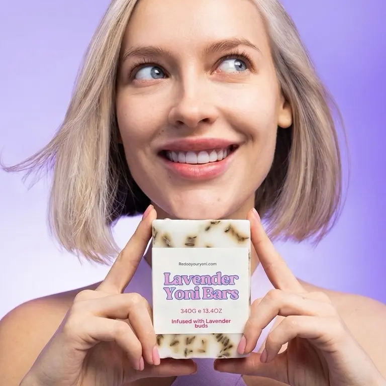 Lavender,Boric Acid Feminine Ph balancing Yoni Bar 4 ounce infused with lavender buds, lavender soap base, daily feminine hygiene soap bar Body Care Cleansing Comfort Cleanser herbal blend