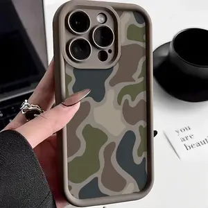 Camo Pattern Shockproof Phone Case for iPhone Samsung Galaxy Case iPhone 17Pro Max Air 16 15Plus 14 13 12 11 XR XS S25 S24 S23 S22 Phone Case Soft TPU BumperDrop Protaection Rugged Durable Back Cover.WC43