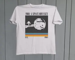 2001: A Space Odyssey Shirt 2026 | Vintage 90s Space Tee | Aesthetic Stanley Kubrick Graphic Shirt | Retro Sci-Fi Streetwear Top | Oversized Washed Movie Tshirt