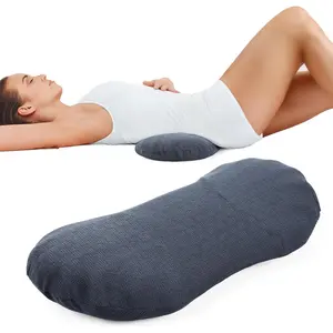 Lumbar Support Pillow for Sleeping Memory Foam Lumbar Support Cushion for Lower Back Pain Relief Back Support Bed Pillow Waist Support Dark Grey Large