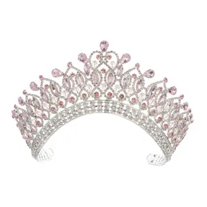 Elegant Crystal Wedding Hair Tiara Crown Diadem For Birthday Party Engagement Wedding Anniversary Quinceanera Formal Occasions Bridal Hair Accessories Headpieces Head Jewelry Hearts