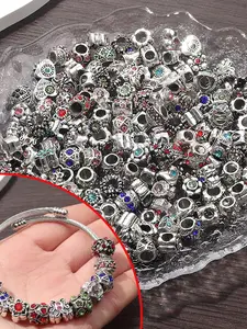 Colorful Large Hole Bead, DIY Pendant Bracelets Necklaces Friendship Chain Keychain Luggage Chain Mobile Phone Chain Accessories, Handicraft Making