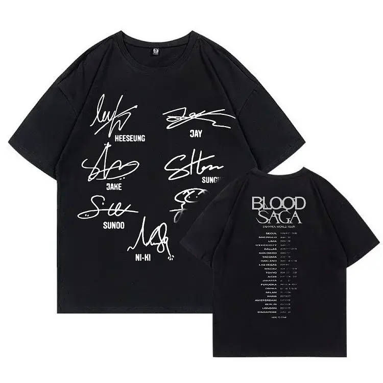 Blood Saga World Tour Signature Tracklist T-Shirt