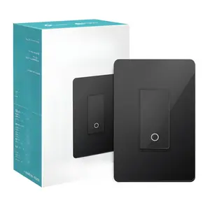 Light Switch HS200-BL, Single Pole,Neutral Wire Required, 2.4GHz Wi-Fi Light Switch Compatible with Alexa and Google Home, UL Certified, No Hub Required, Black