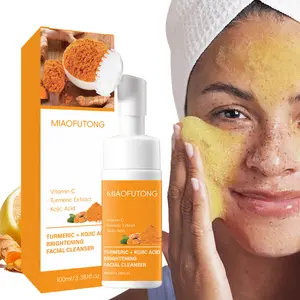 Turmeric Cleansing Mousse, Deep Cleansing Oil Control Brightening Skin Refining Moisturizing Kojic Acid Facial Cleanser，Ideal for daily facial cleansing, suitable for both men and women. outdoorfun