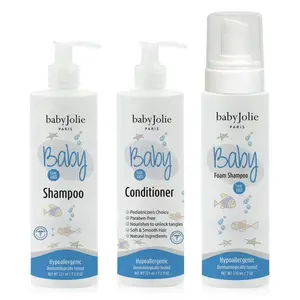 Baby Jolie Hair Care Set For Infant And Toddlers Shampoo, Conditioner & Foam Shampoo - Tear Less, Gentle, Non-Chemical, Paraben & Phthalate Free - 7.5oz Each