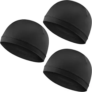 3 PCS Skull Caps Soft Lightweight Beanie Hats Moisture Wicking Stretchy Breathable Helmet Liner for Men