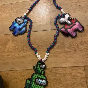 Among us Perler Bead Necklace!!!