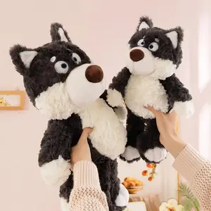 38cm Cute Gray Wolf Plush Toy Stuffed Animal Wolf Super Soft Plushie Doll Accompany Sleep Toy Home Decor Kids Toys Birthday Gift