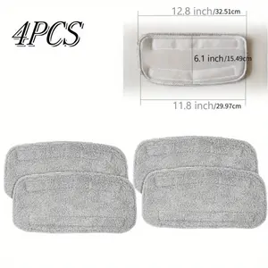 4-pcs steam mop replacement pad, suitable for Neugo NE 033 series, ultra-fine fiber cloth machine, washable, reusable, used for floor cleaning