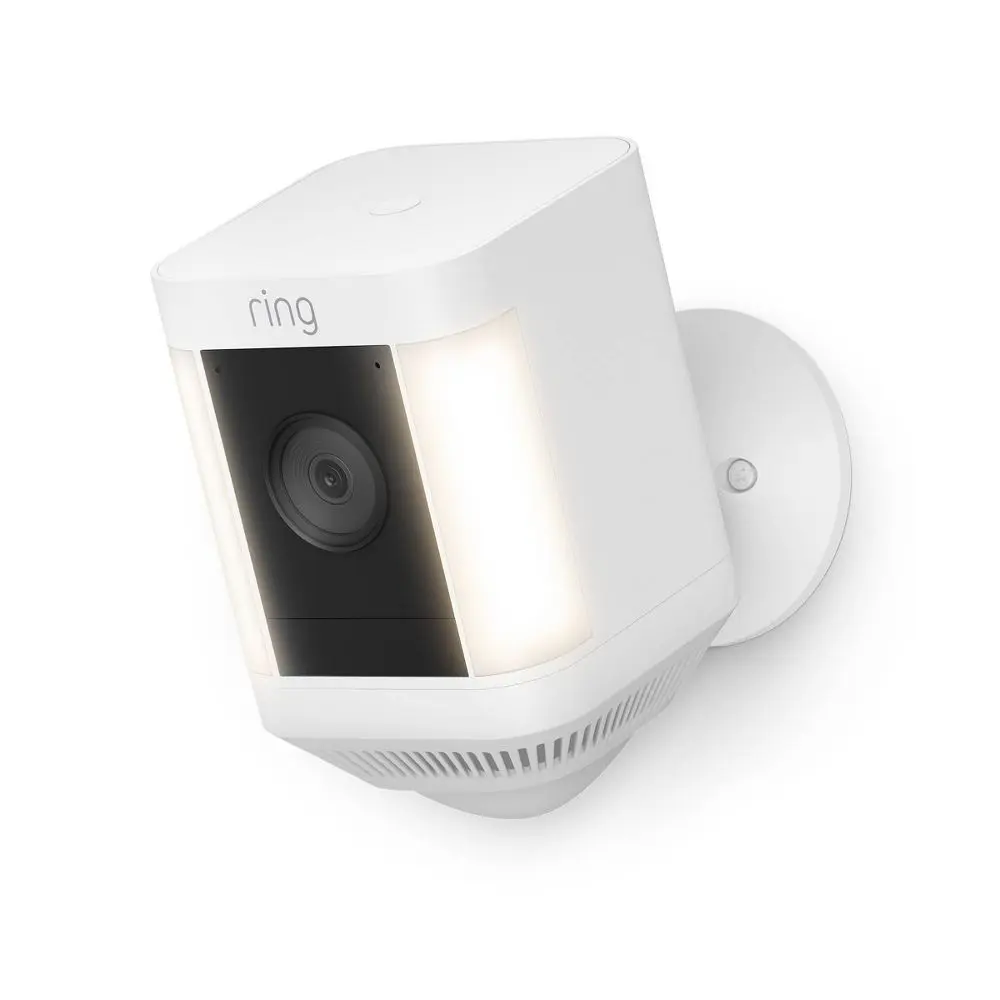 Ring Spotlight Cam Plus (Battery) - White: Outdoor Security Smartphone Compatible