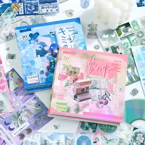700+ Glossy and Matte Japanese Aesthetic Die-Cut Stickers, 30-Sheet 2-Style Sticker Set for Journaling, Scrapbooking, DIY Crafts Supplies