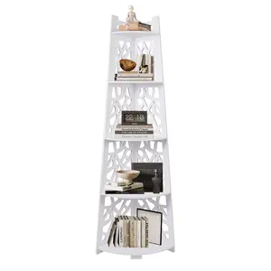 Corner Shelf Stand Storage Organizer Great for Bathroom Waterproof Shelf Stand Corner Shelf Perfect for Small Space White