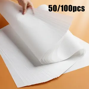 50/100 Sheets A4 Semi-Transparent 53g Sulphate Paper, Calligraphy Copy Paper, Blank Material Paper, DIY Sketching Paper, School Supplies Gift, Stationery Supplies