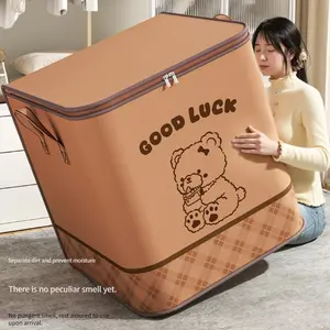 Clothing Storage Bag with Zipper and Reinforced Handle, Suitable for Blankets and Bedding, Saves Space, Organizes Wardrobes, Bedrooms, Homes, Dorms, and Bedroom Essentials., Home Organizer Storage, Under-Bed Storage