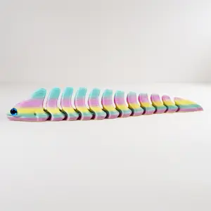 Christmas Joint Movable Simulation 3D Printed Cute Big-Eyed Eel Figurine Creative Gift Movable Action Figure Toy