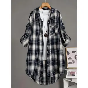 Classic Scottish plaid shirt, medium size for spring and autumn, loose design, perfect choice for casual wearRAIMENTRY