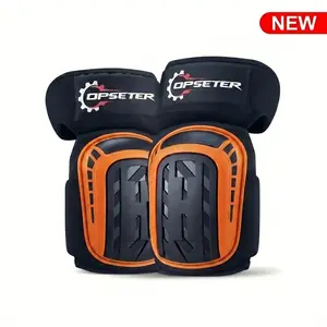 OPSETER Heavy Duty Gel Knee Pads for Construction Flooring and Gardening Work Professional Protective Safety Gear Adjustable Breathable Cushion Support for Men and Women Home Improvement Accessories