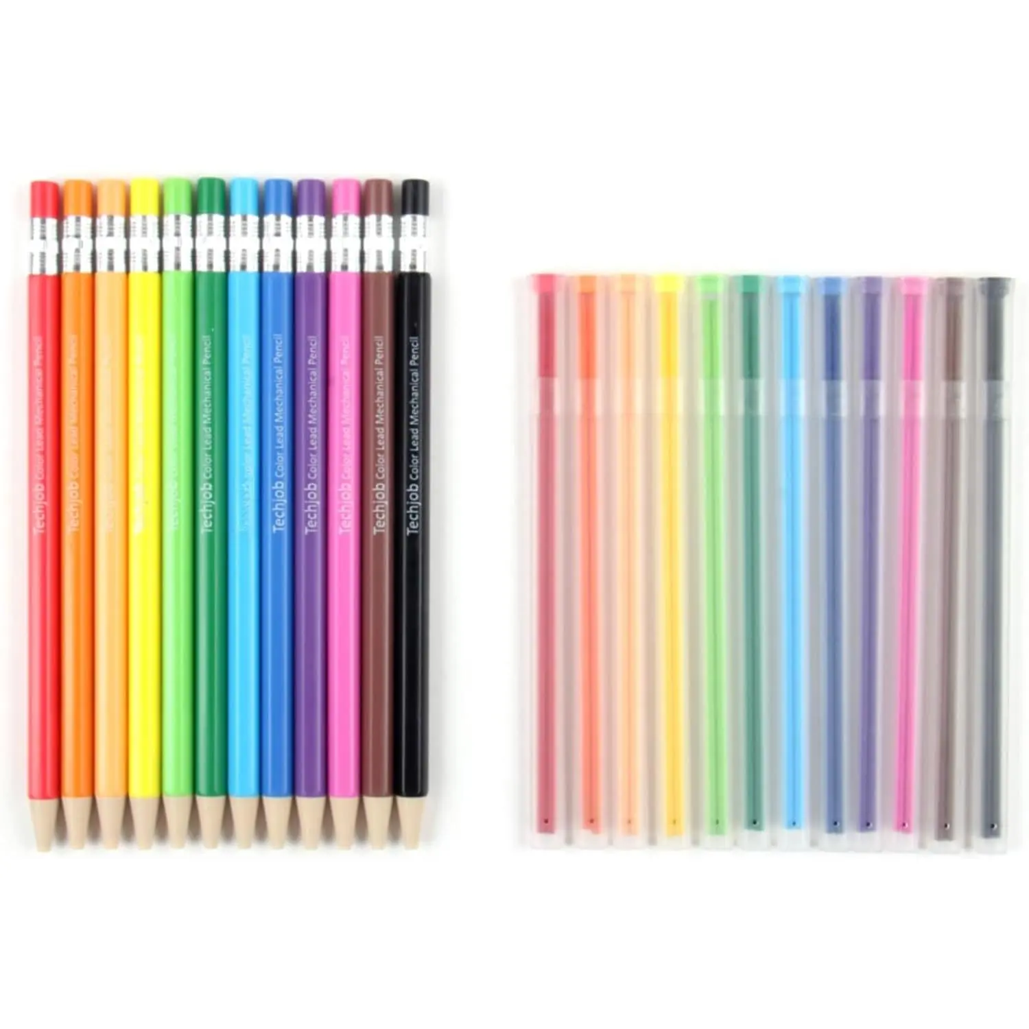 Colored Mechanical Pencil 12 count, with extra 24 count colored lead, 2.6mm