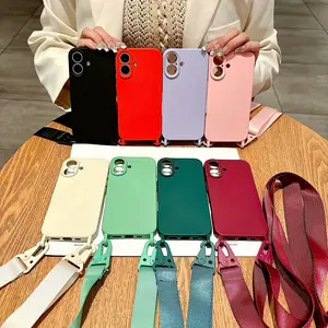 Stylish and Cute Lanyard Phone Case, The lanyard is adjustable in length and available in eight beautiful colors, there is always one for you Available in Various Colors , for iPhone 16,15, 14, 13, 12, 11, Series