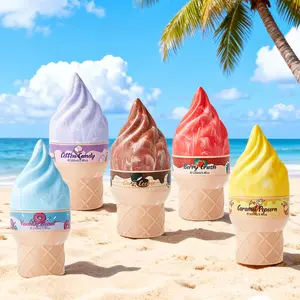 2 Pcs Ice Cream Cone Perfume Spray, 5 Fragrances, Long-Lasting Sweet Scent, Portable Fragrance Mist,A Unique Gift for Girls and Women.