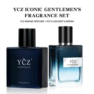 YCZ Classic Fragrance Ensemble Iconic Gentlemen's Set Marine Perfume & Club Gent's Aroma Long-lasting Liquid Scent for All Occasions Regular Edition Cologne