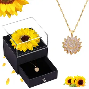 Sunflower Gifts You are My Sunshine Necklace for Her – Meaningful Jewelry for Mom, Daughter, Wife & Girlfriend, Gift Box Included for All Holidays