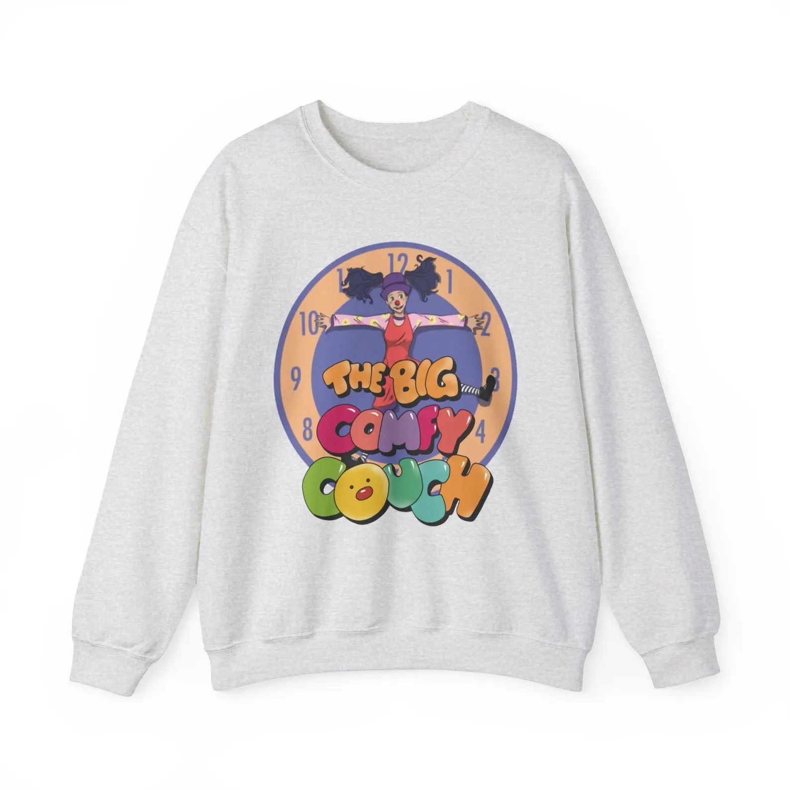 Big Comfy Couch Loonette Clock Rug Stretch Retro TV Unisex Heavy Crewneck Sweatshirt