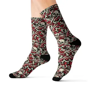 Pop Art Skull & Crossbones Socks