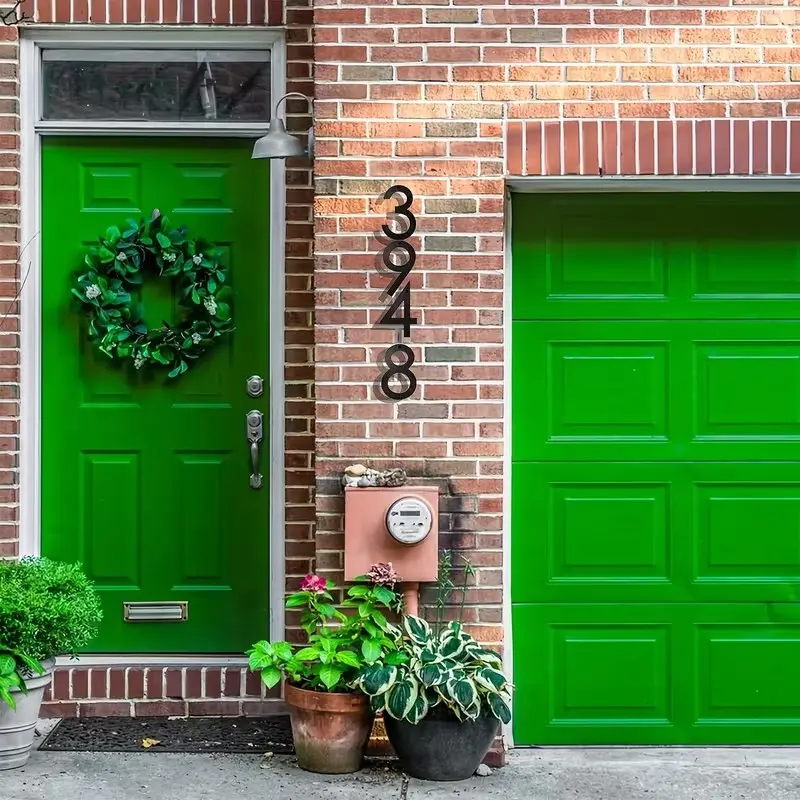 Modern House Numbers for Outside, 8 Inch Coated, Ideal for Mailbox & Yard Decoration, Includes Nail Kit for Easy Installation, House Number Plate, House Number Sign